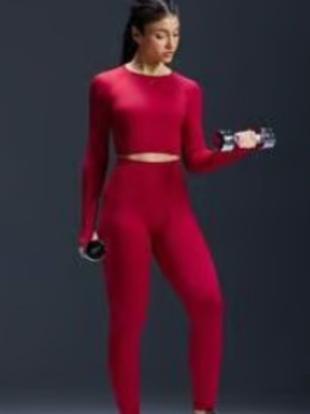 Leggings and Long Sleeve Crop Top Matching Set